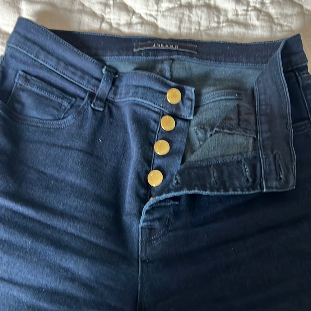 J Brand navy high rise button up jeans